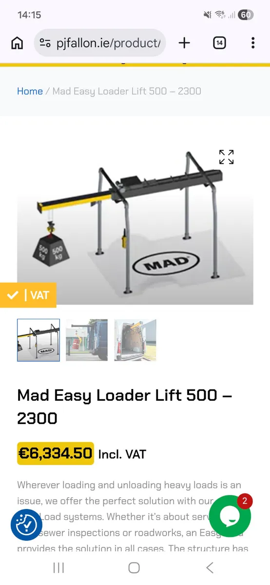 Hydraulic lift MAD EASY LOADER LIFT 500KG - Image 1