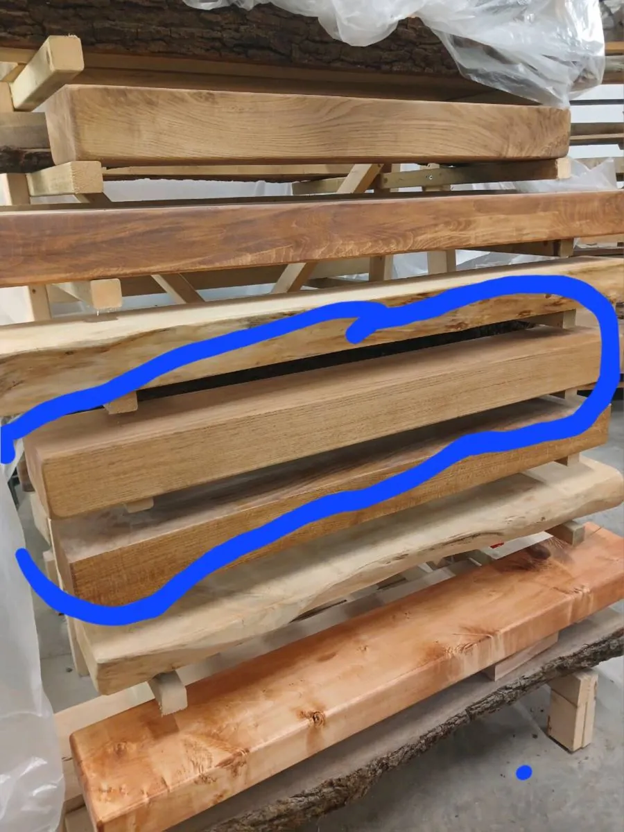 Mantle beams live edge straight cut  free fixing - Image 1