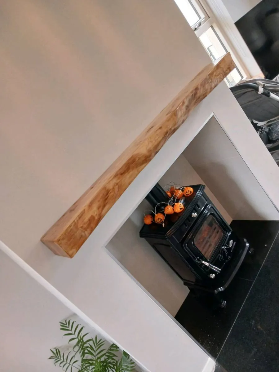 Mantle beams live edge straight cut  free fixing - Image 4
