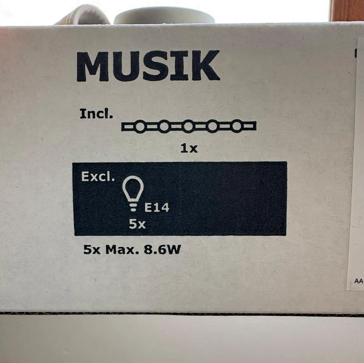 IKEA MUSIK wall lamp + bulbs. New never used. - Image 3