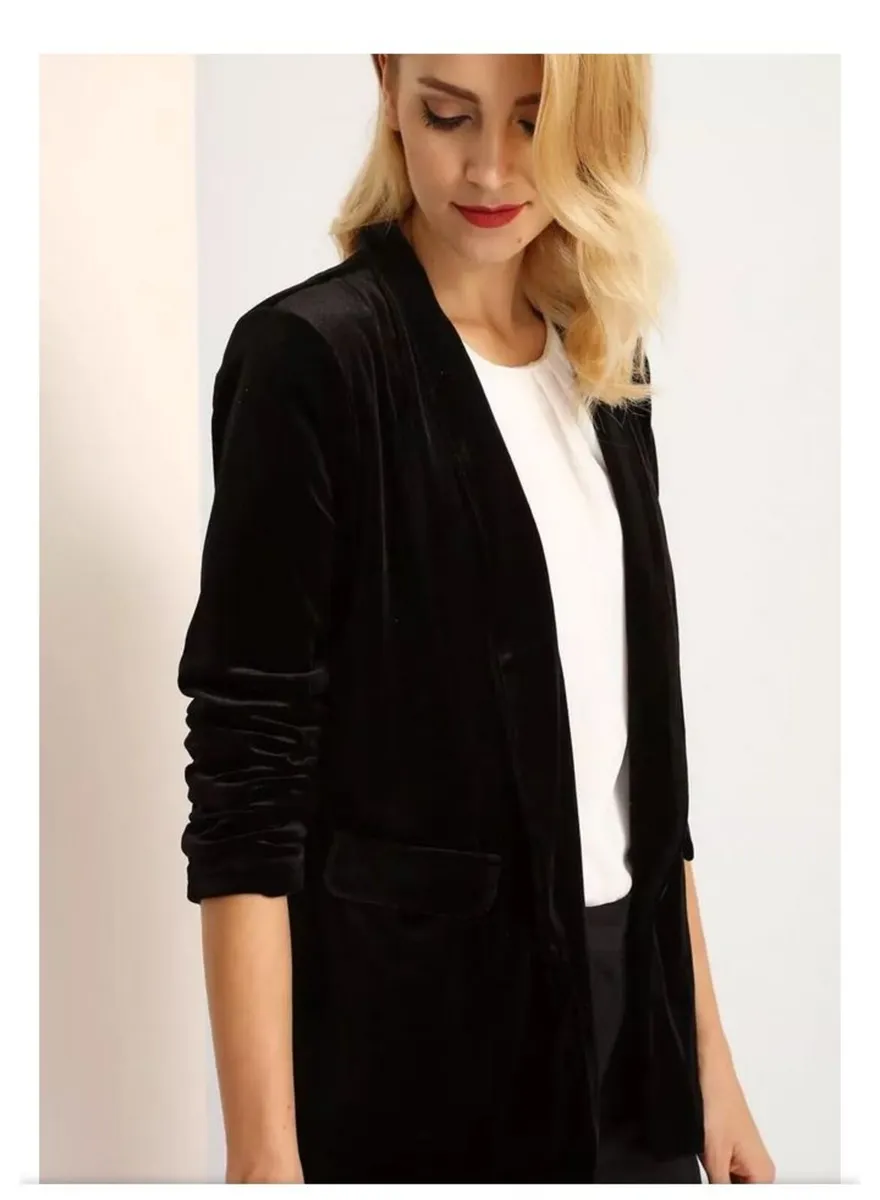 Velvet Jacket Elegant Jacket For Women one size - Image 4