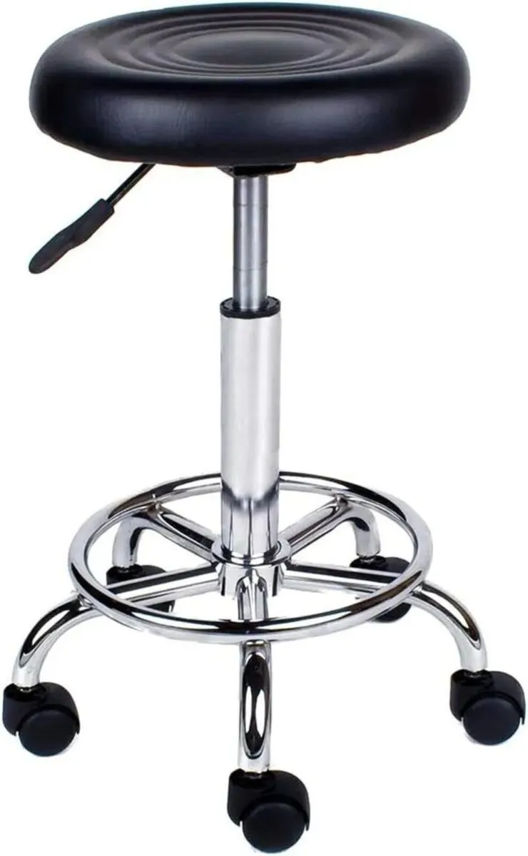 Ergonomic Rolling Work Stool – Swivel Bar Stool - Image 1