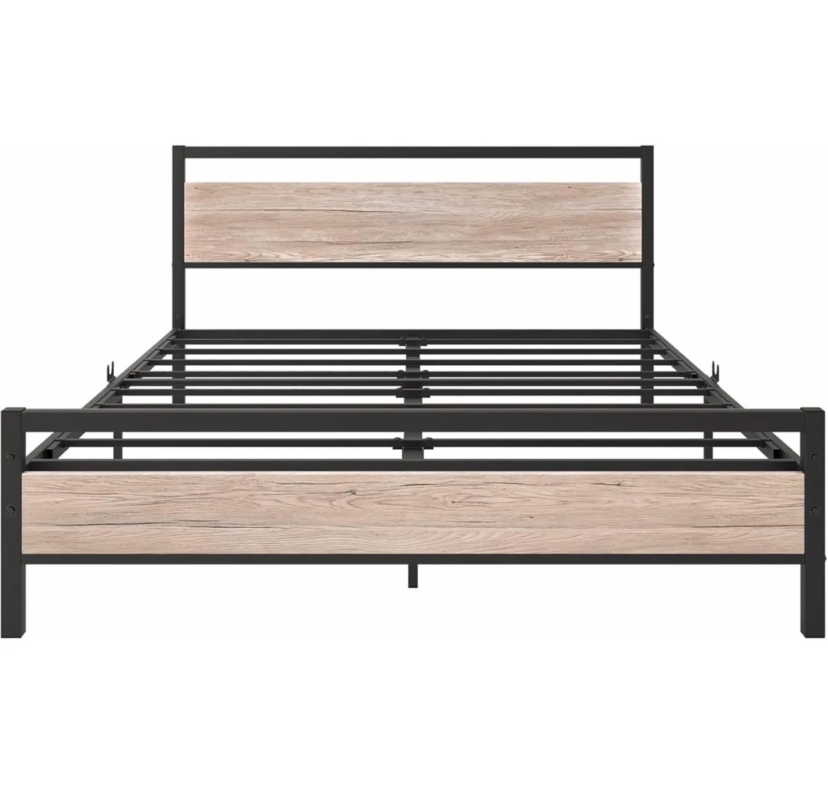 5ft King Bed Frame with Wooden Headboard,Heavy Dut - Image 2