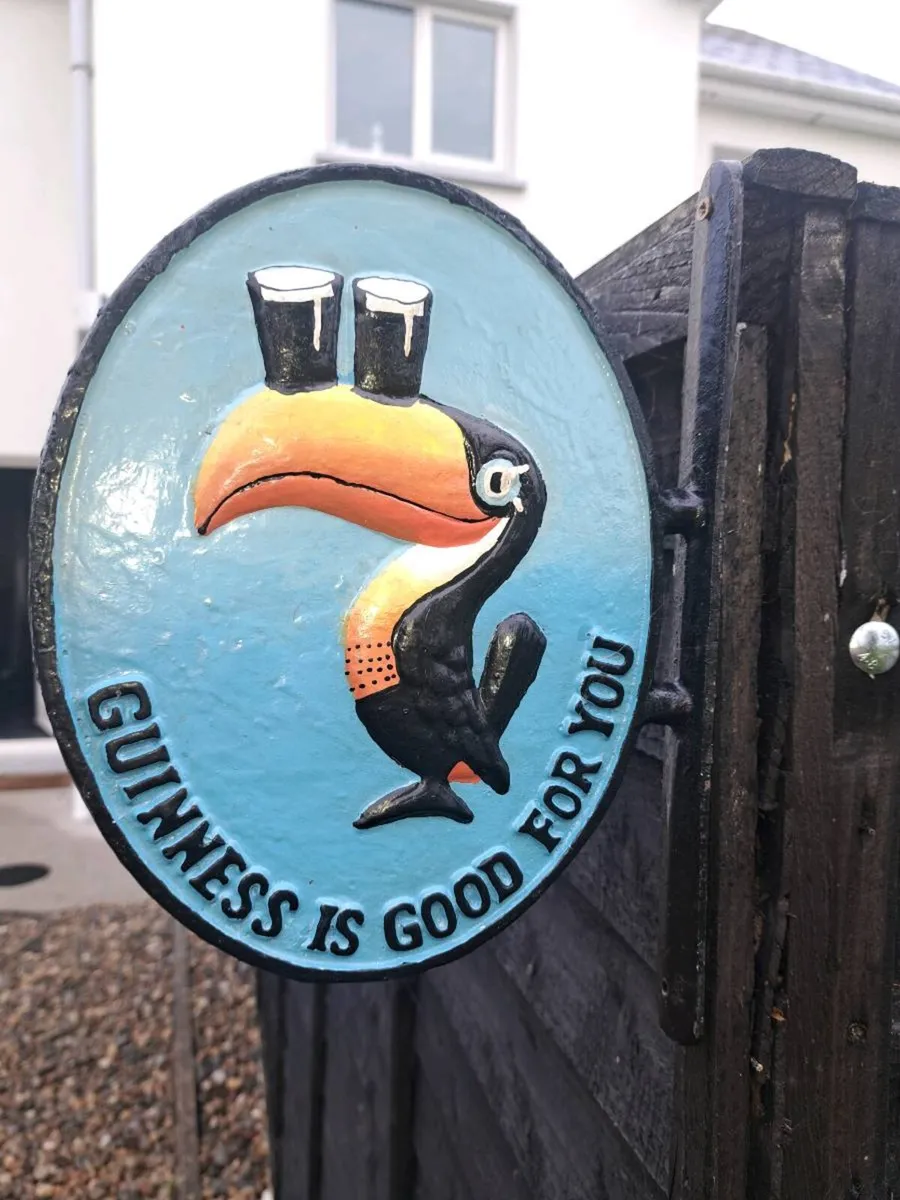 Guinness  cast iron  2 sided sign - Image 2