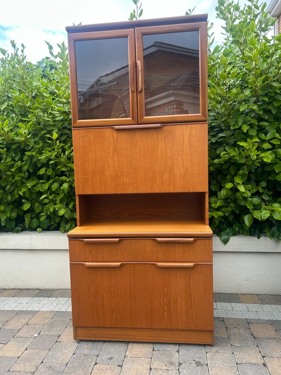 Mid century teak sideboard drinks cabinet retro - Image 2