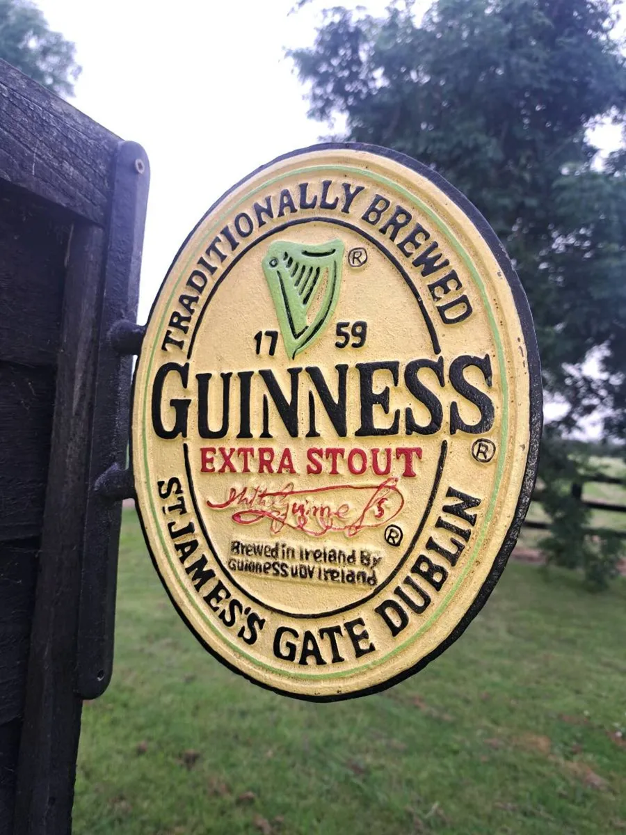 Guinness  cast iron  2 sided  bracket  sign - Image 2