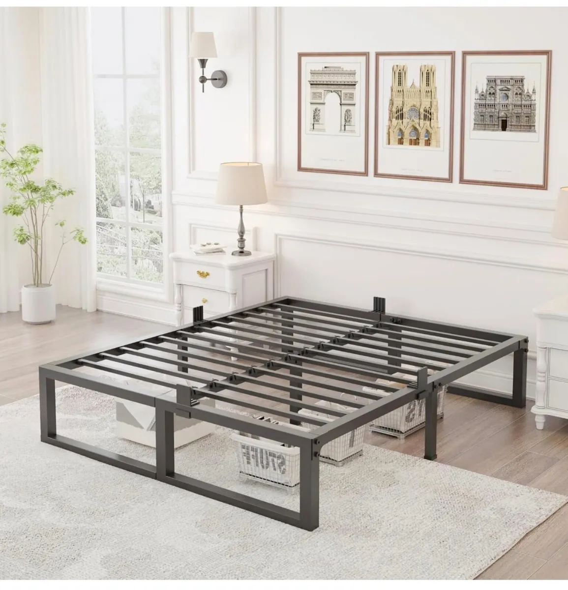 5ft King Bed Frame 150x200 cm - 36cm Height Heavy - Image 4