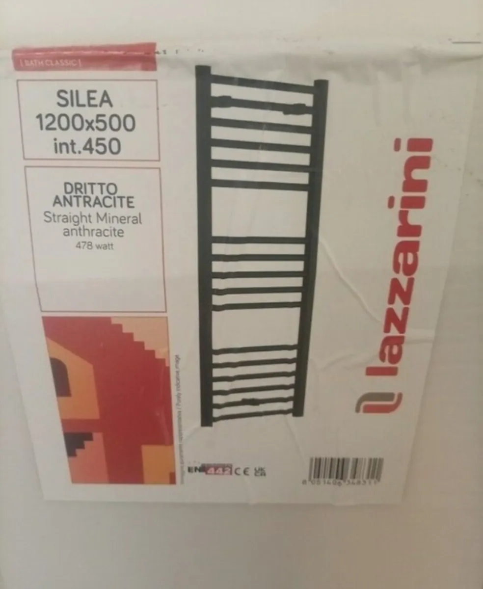 Anthracite heated towel radiator Brand new - Image 1