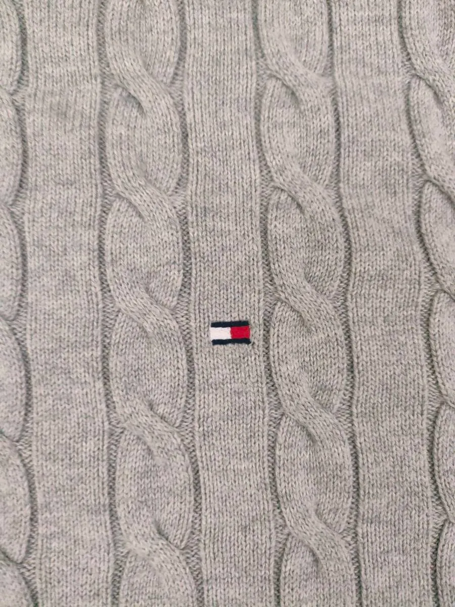 Tommy Hilfiger Cable Knit Cotton Jumper Mens XL - Image 3