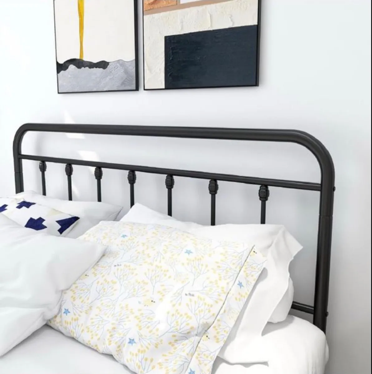 King Size Bed Frame with Headboard and Footboard/U - Image 4
