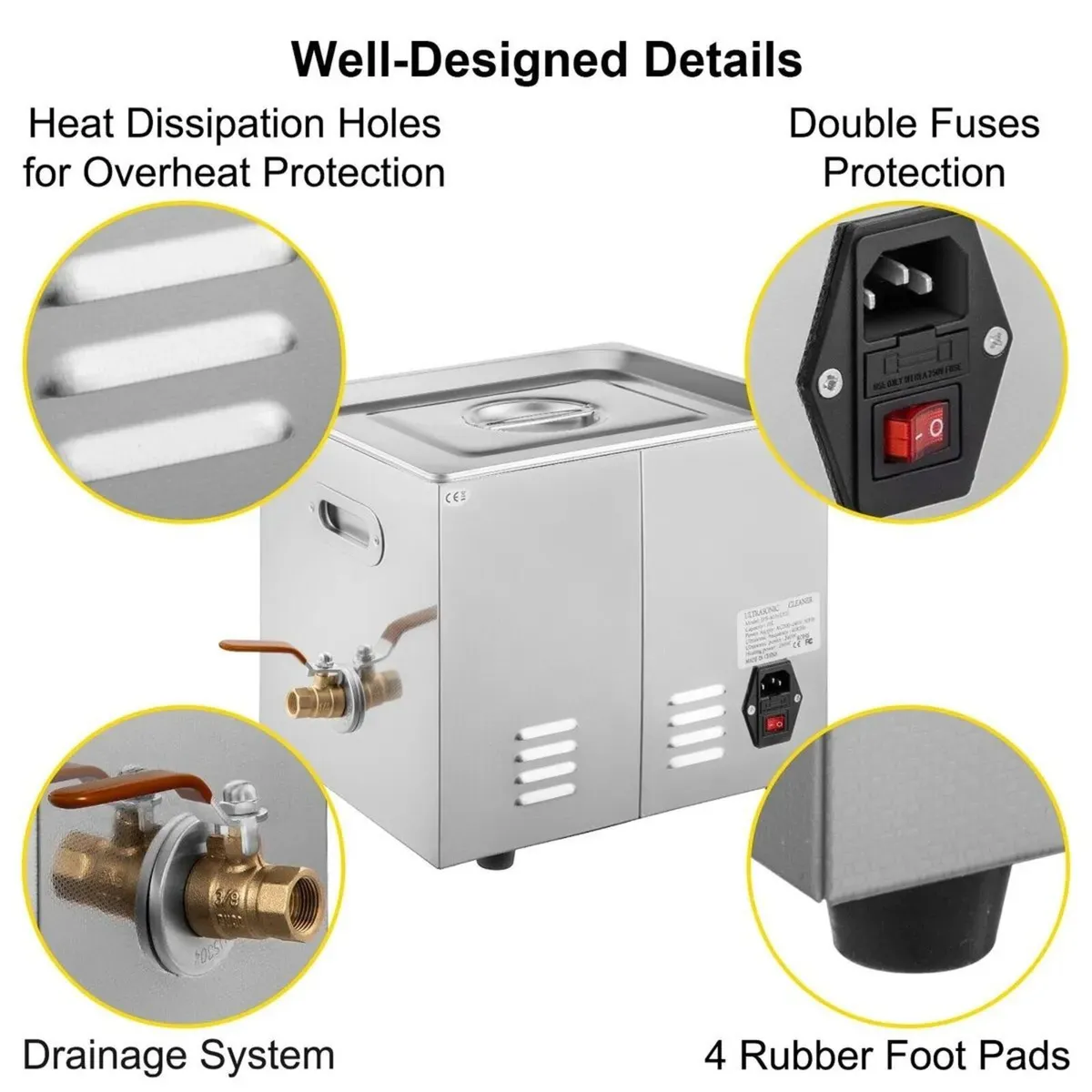 10L Ultrasonic Cleaner With Heater Timer System - Image 4