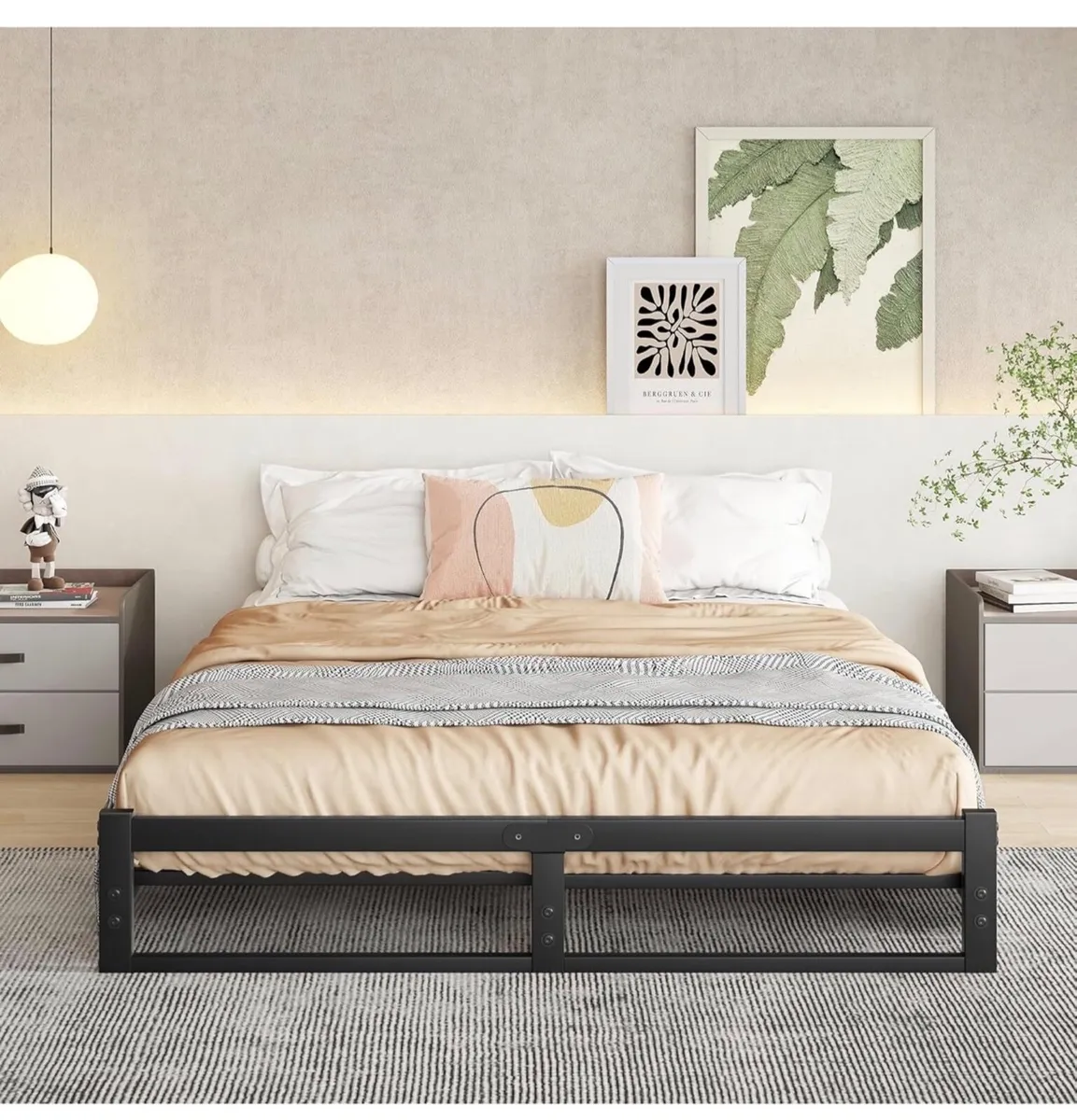 King Size Bed Frame,5ft Floor Bed Frame King Size - Image 2