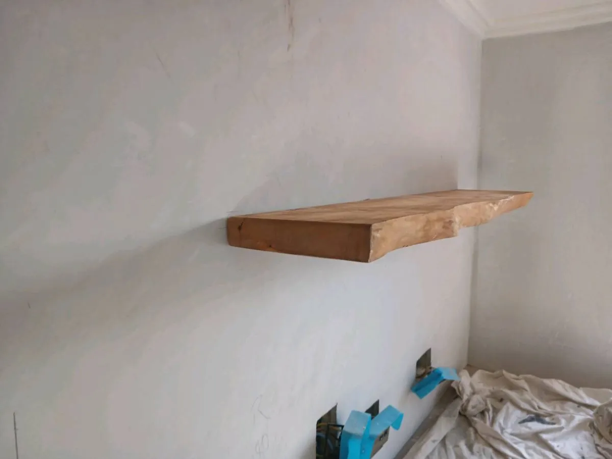 Solid wooden   live edge and straight cut shelves - Image 3