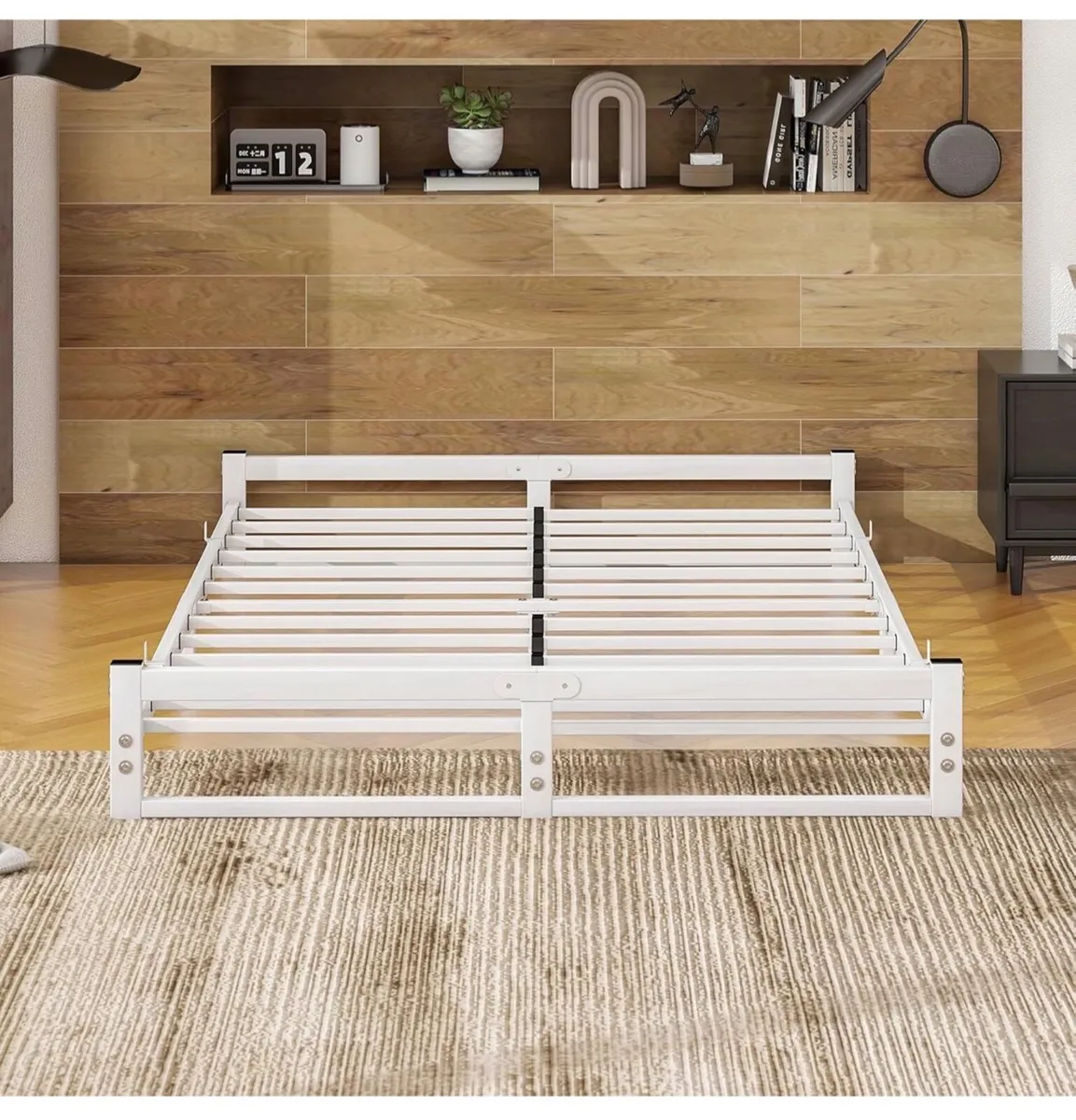 King Size Bed Frame,Metal Platform Low Bed Frame K - Image 4