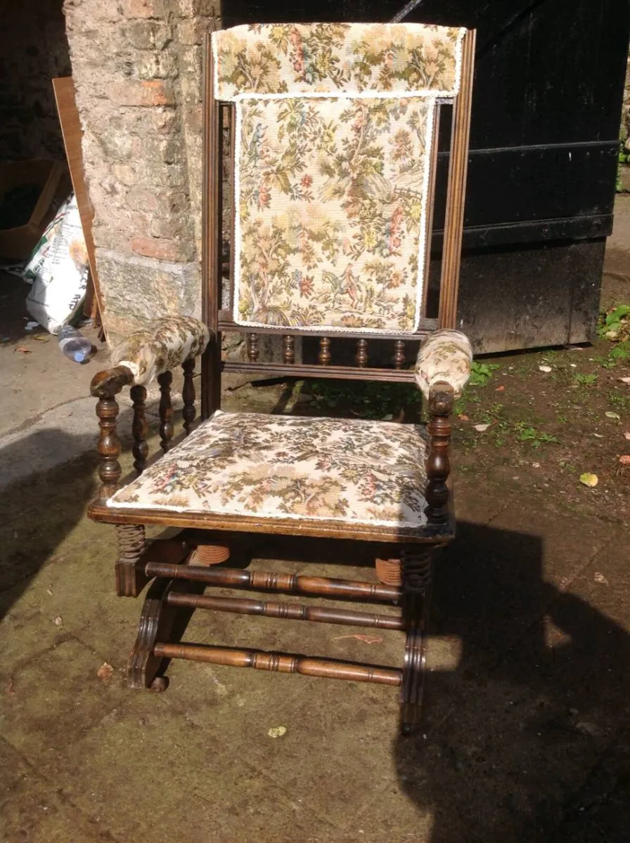 1940's Vintage rocking chair from 1940's in very g - Image 2