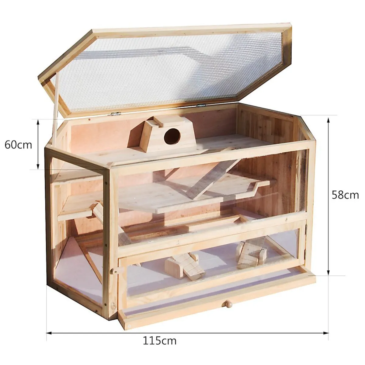 Wodden Hamster Cage Mouse Rodent Rat ... Free Deli - Image 3