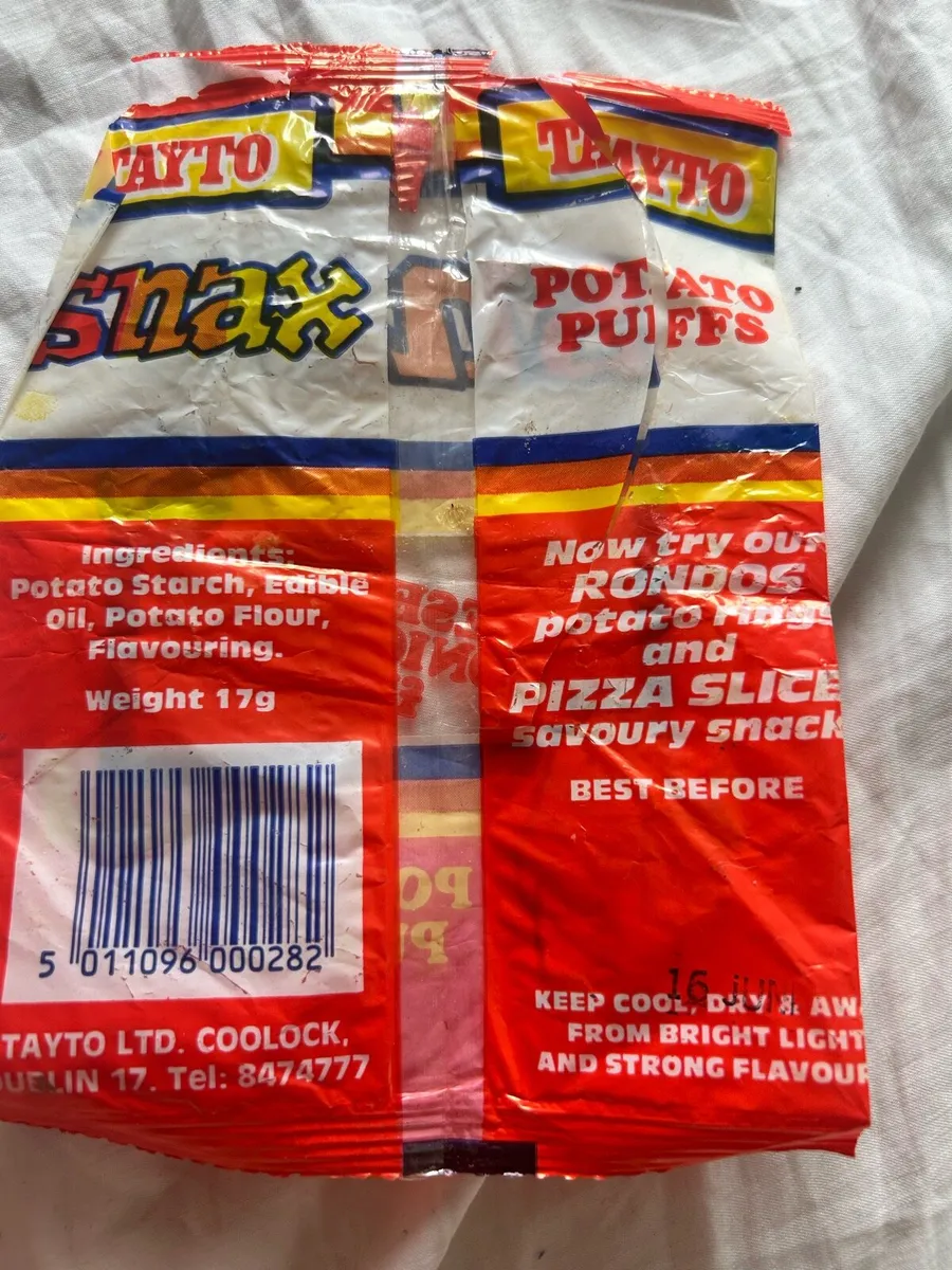 Old tayto snax packet from 1980’s - Image 2