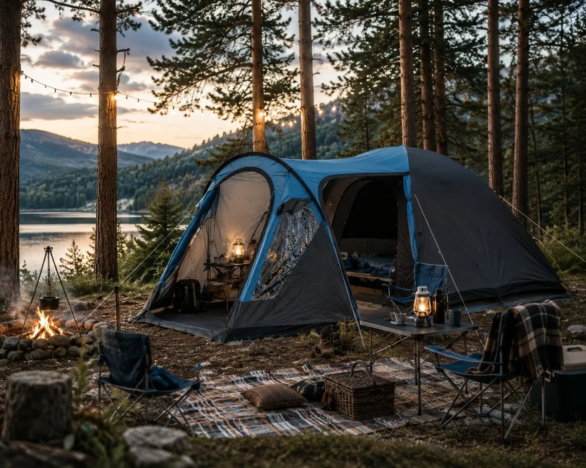 5 Person Dome Tent Living Room Side Entrance Windo - Image 2