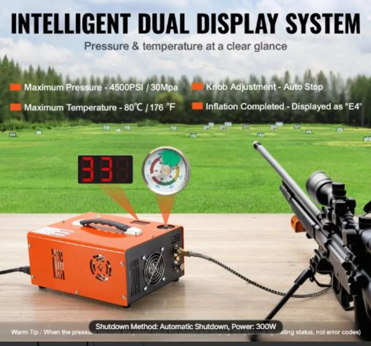 PCP Air Compressor, 4500PSI Portable PCP Airgun - Image 2