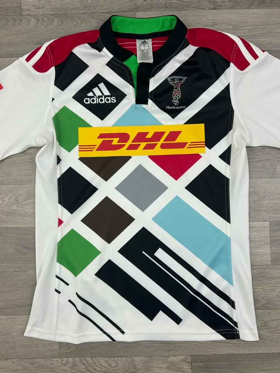 Adidas Harlequins Rugby Jersey Shirt Mens Small - Image 2