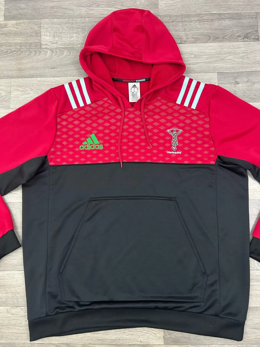 Adidas Harlequins Rugby Hoodie Mens XXL - Image 2