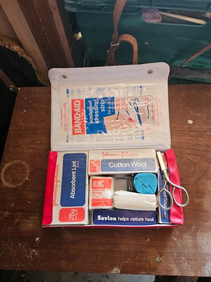 Vintage Johnson and Johnson First Aid Kit - Image 1
