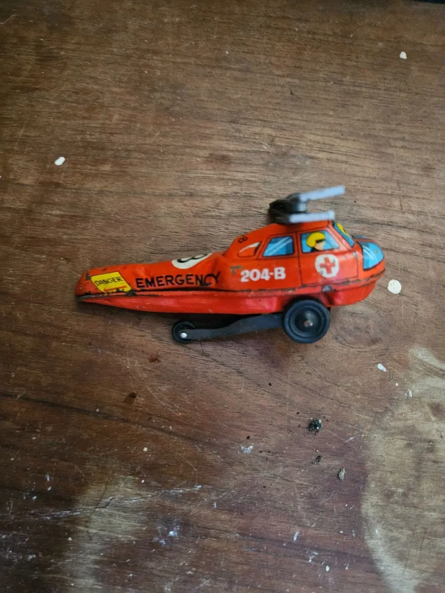 Vintage Tinplate Helicopter Made in Japan - Image 2
