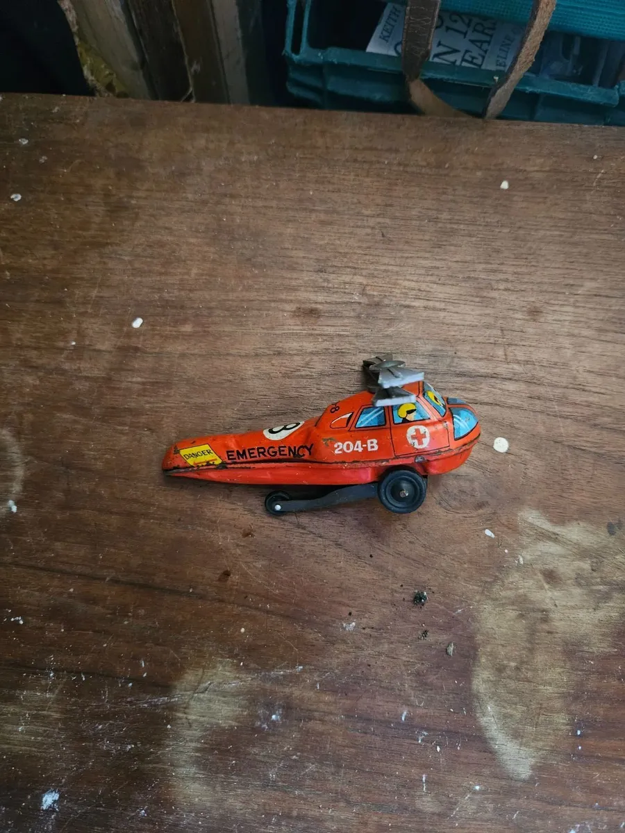 Vintage Tinplate Helicopter Made in Japan - Image 4