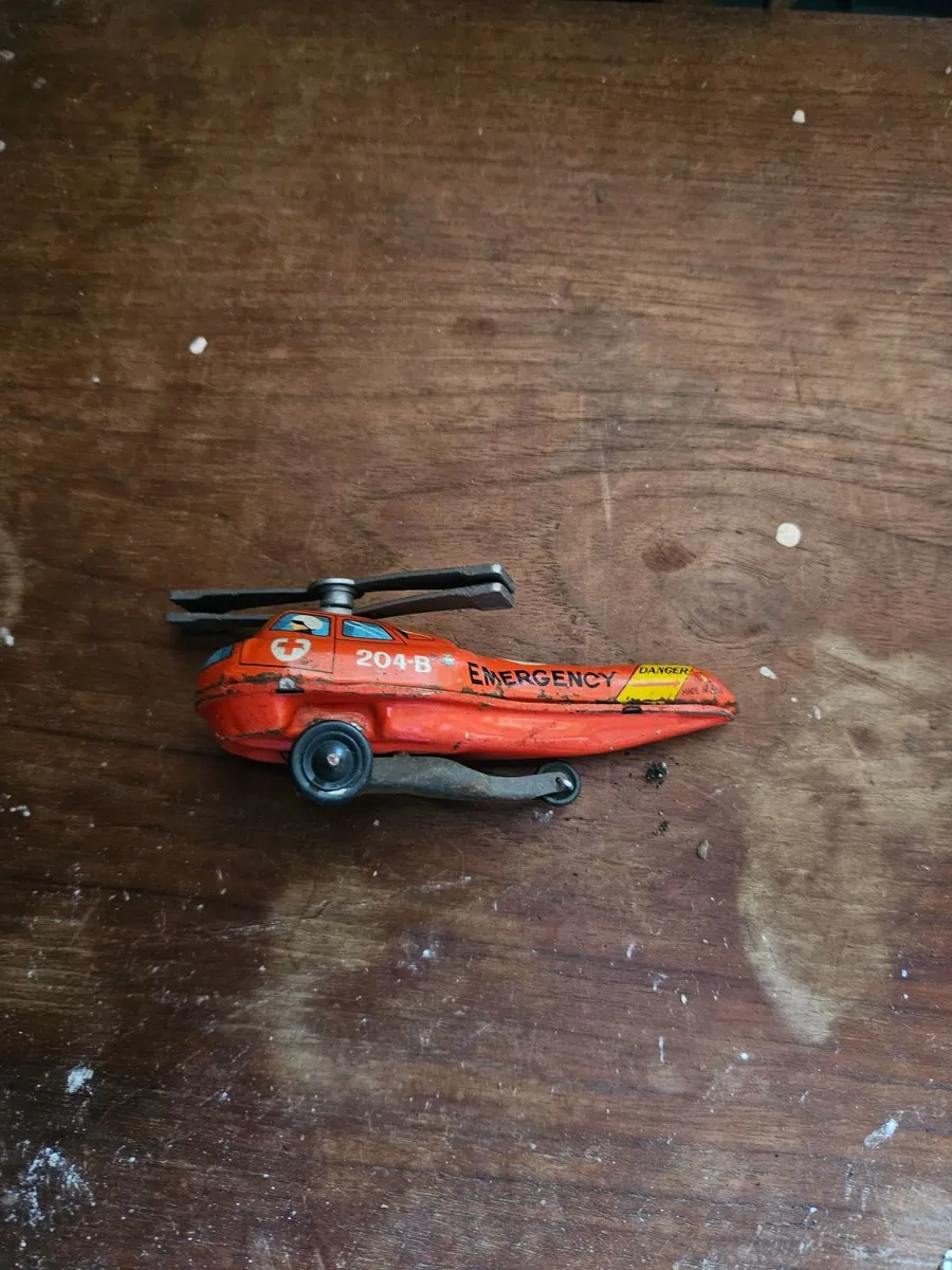 Vintage Tinplate Helicopter Made in Japan - Image 1