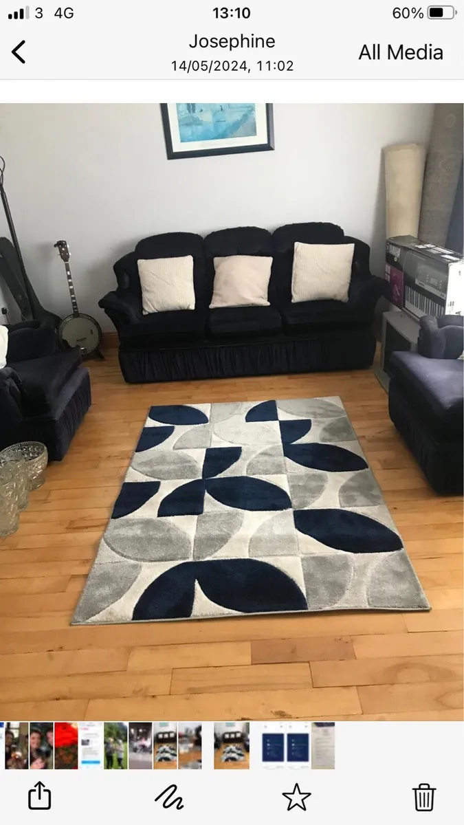 Navy three piece suite - Image 4