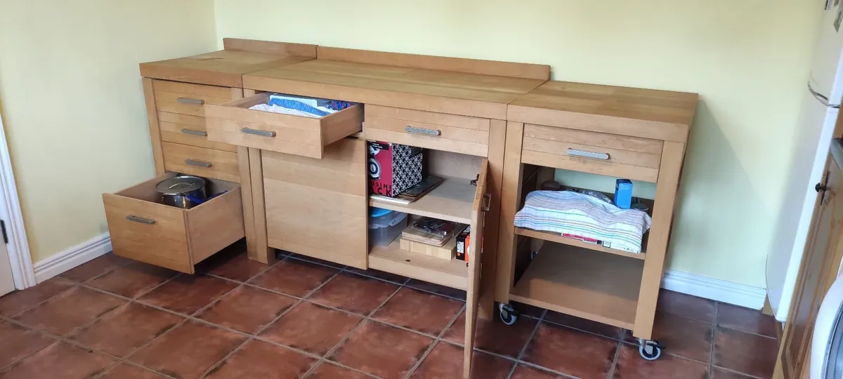 Habitat free standing kitchen units and butcher bl - Image 3