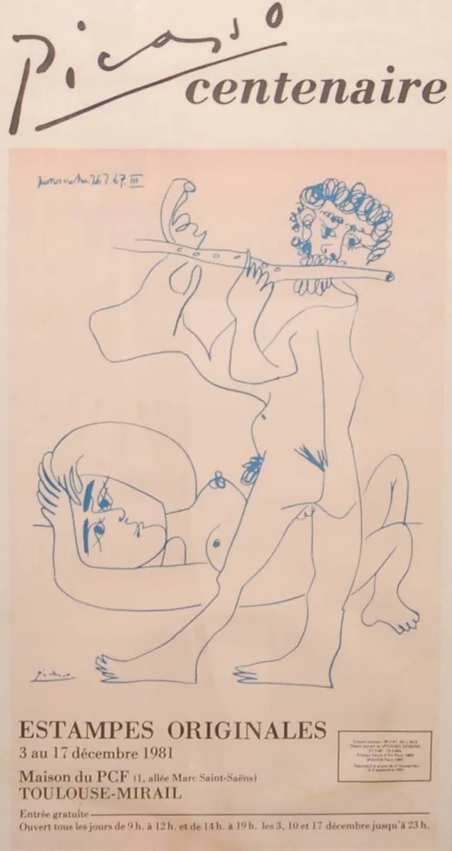 1981 Exhibition Poster Picasso Centenary - Image 2