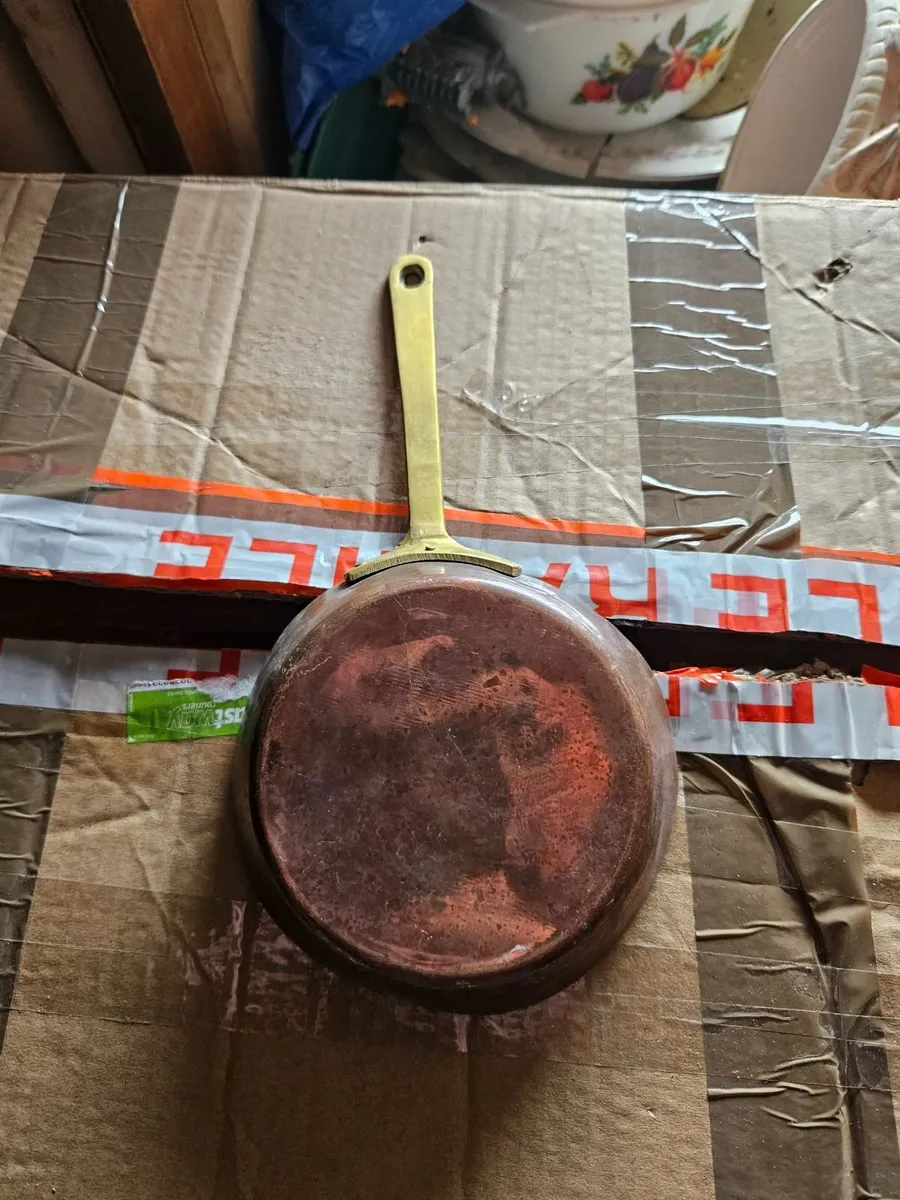 Vintage Copper & Brass Pan - Image 1