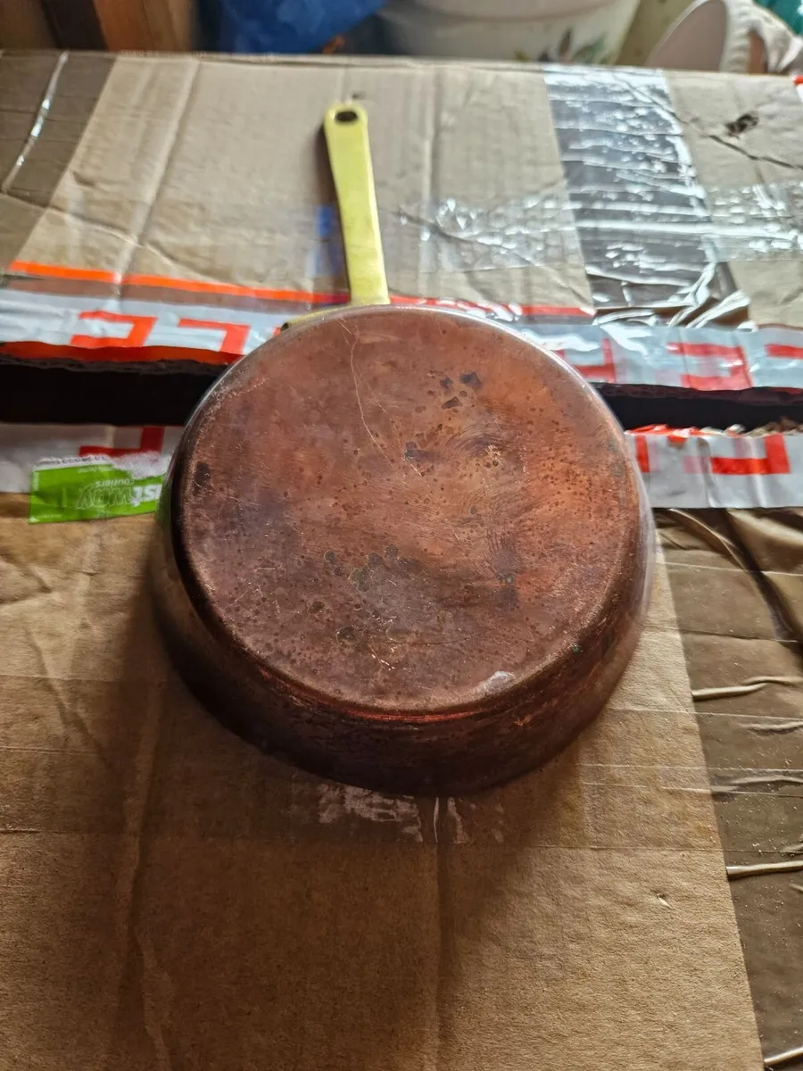 Vintage Copper & Brass Pan - Image 2