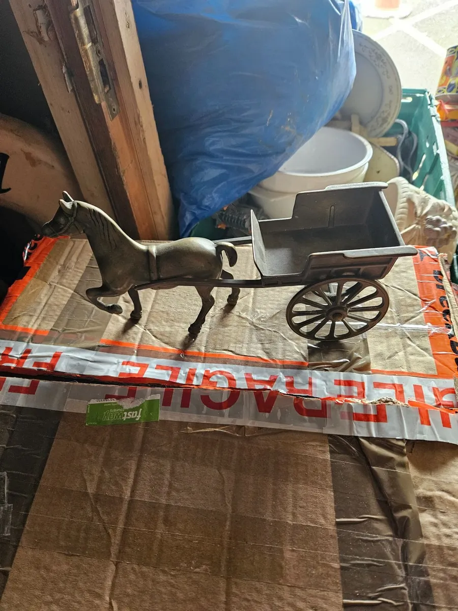 Vintage Brass Pony and Trap - Image 4