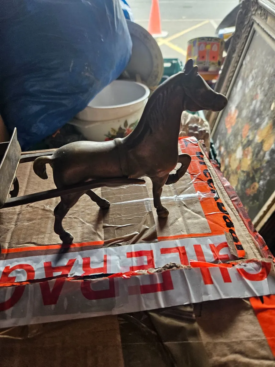Vintage Brass Pony and Trap - Image 2
