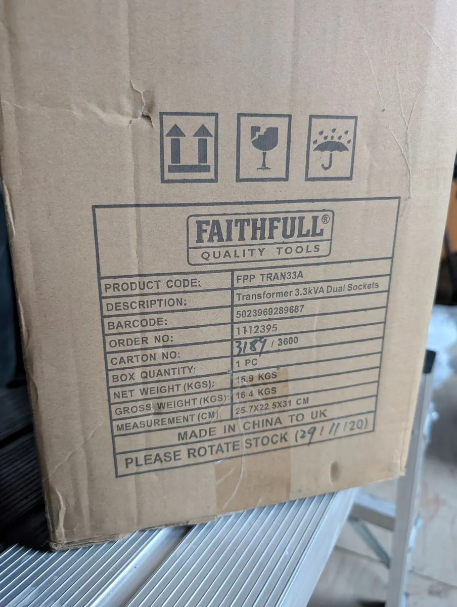 Faithfull 3.3kVA transformer - Image 2
