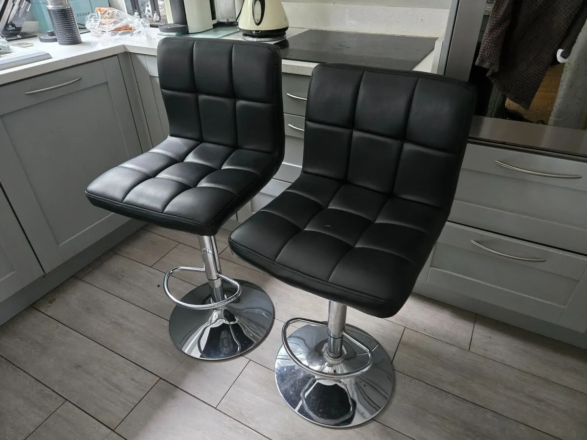 Barstools -  Black and Chrome - Image 1