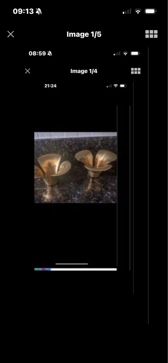 Brass Candleholder Set - Image 1