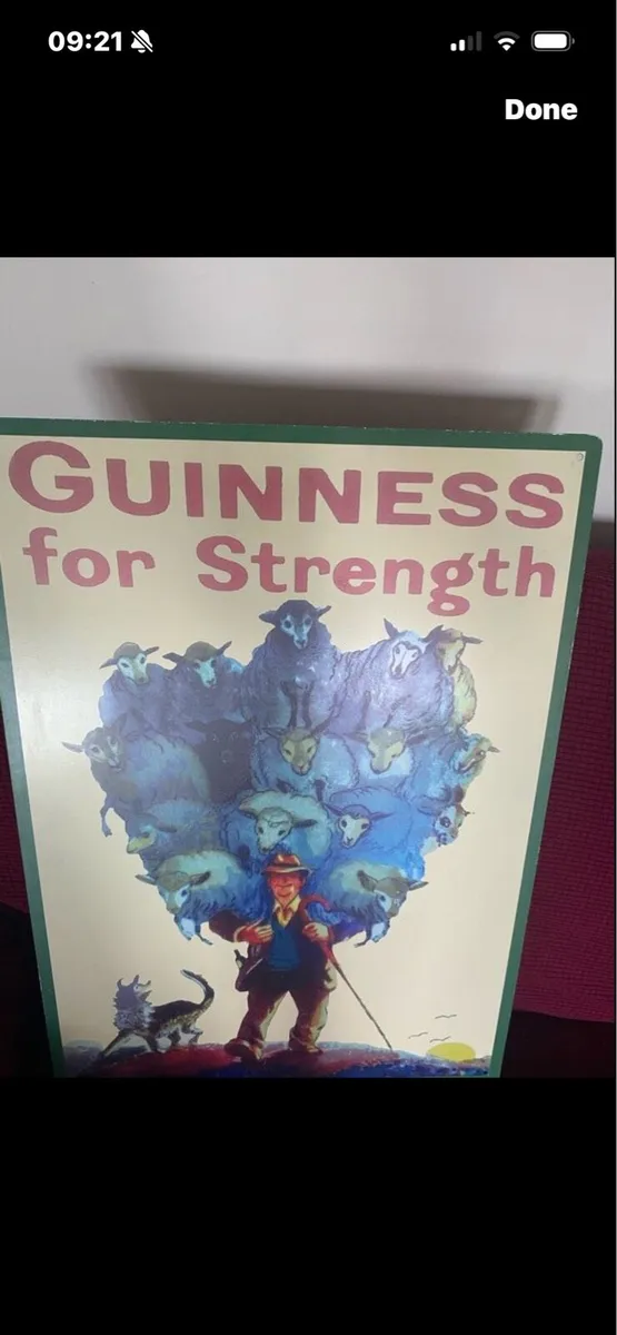 Large Vintage  Guinness Metal Sign - Image 3
