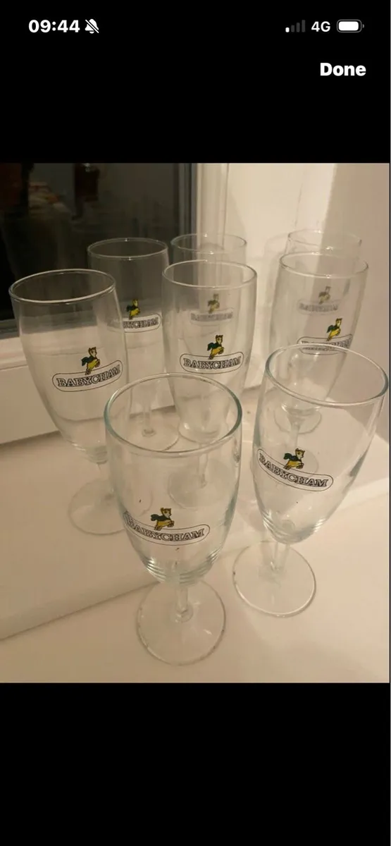 Very Rare Set of Babycham Flutes (8) - Image 1