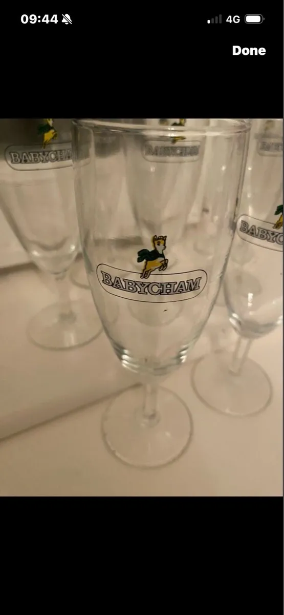 Very Rare Set of Babycham Flutes (8) - Image 3