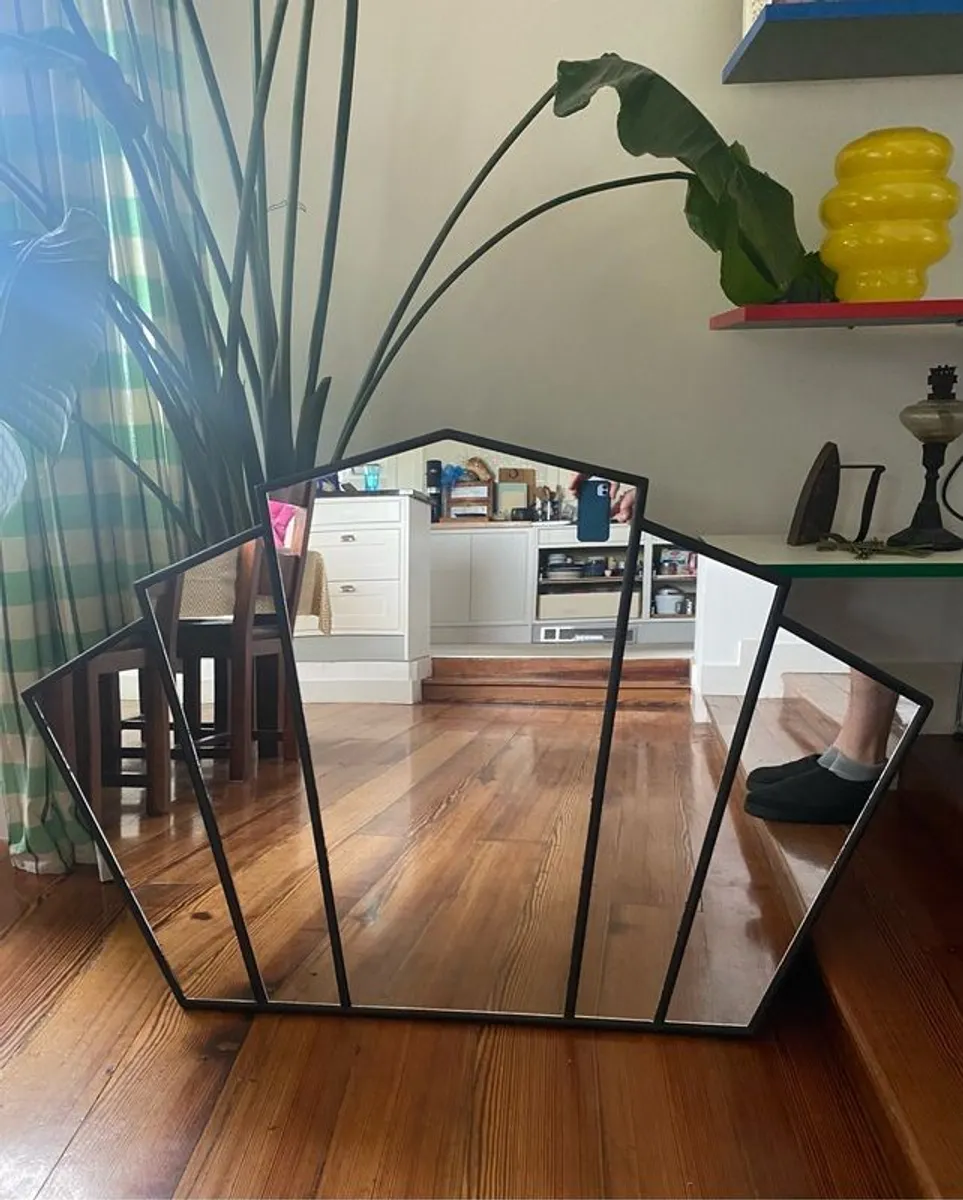 Large Black Art Deco Inspired Wall Mirror . 120 x 80cm - Image 1