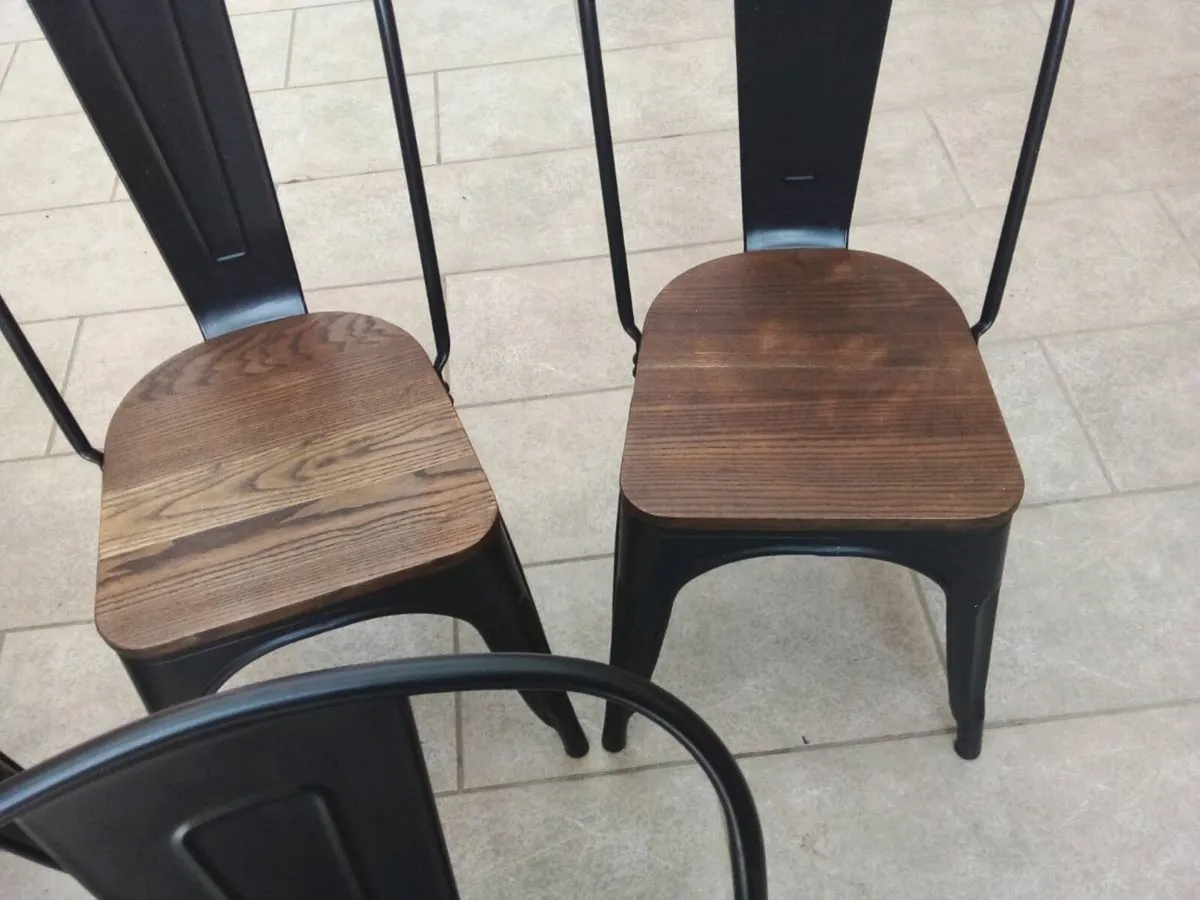 4 x bistro chairs - Image 4