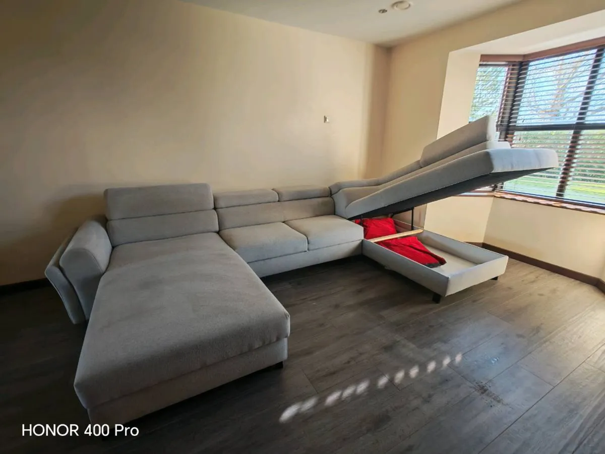 Large like new Sofa with storage - Image 2