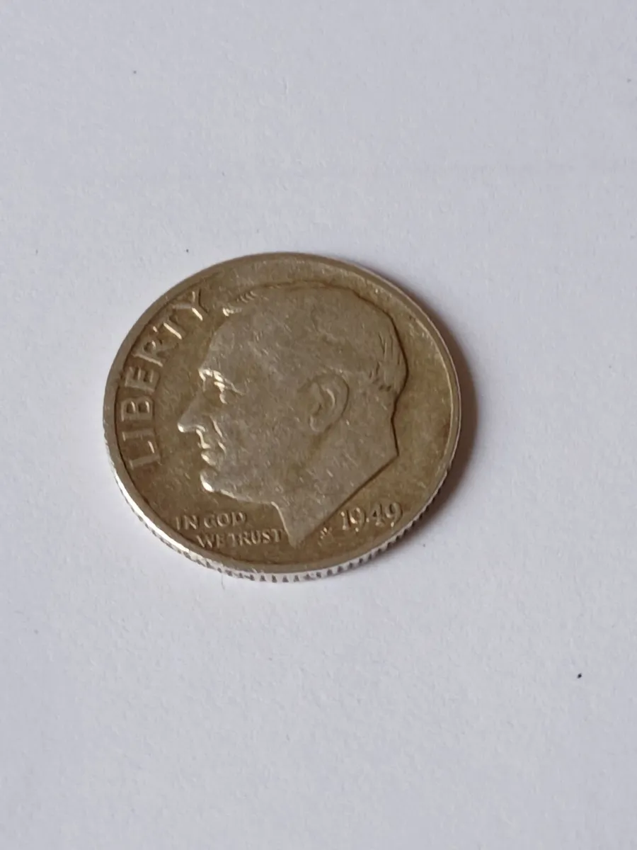 1949 one dime silver