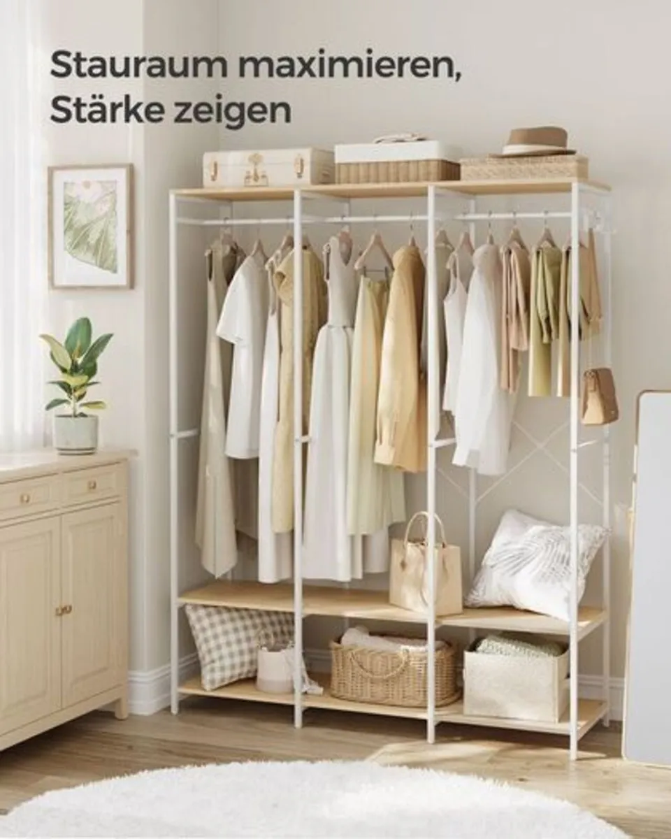 Wardrobe Open Removable Hook Open Wardrobe with Cl - Image 3