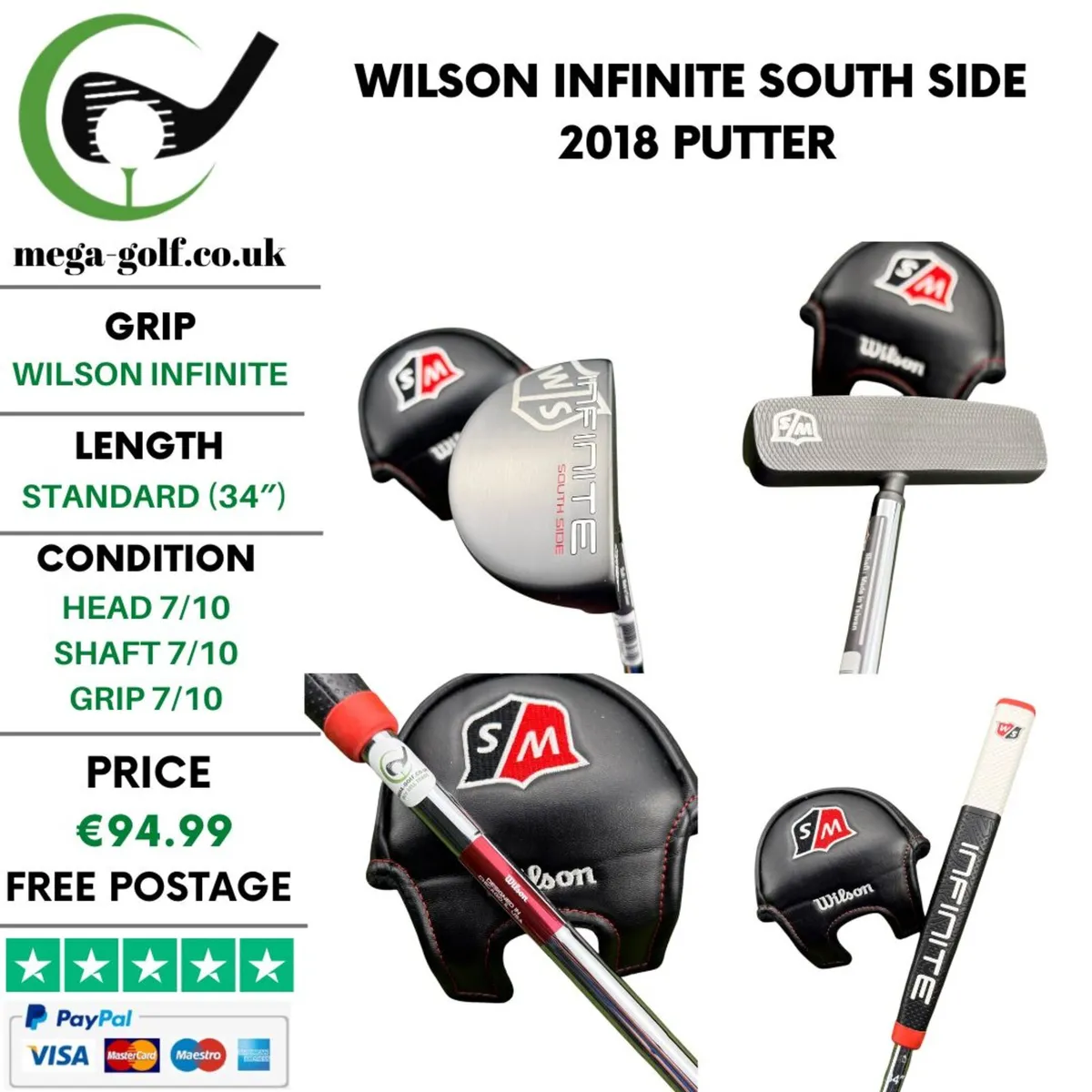 Wilson Infinite South Side 2018 Putter / 34'' - Image 1