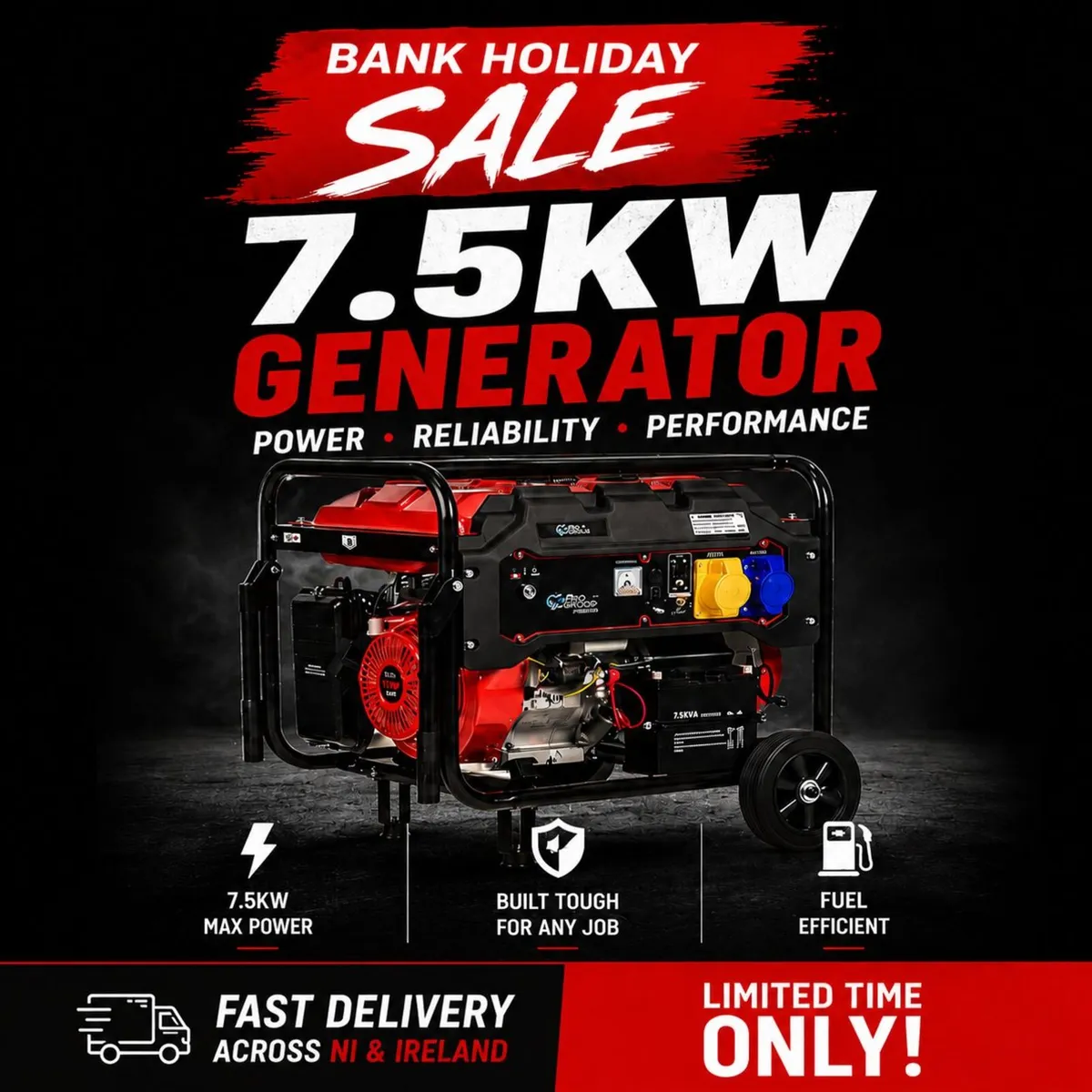 7.5KW Petrol Generator – Electric Start