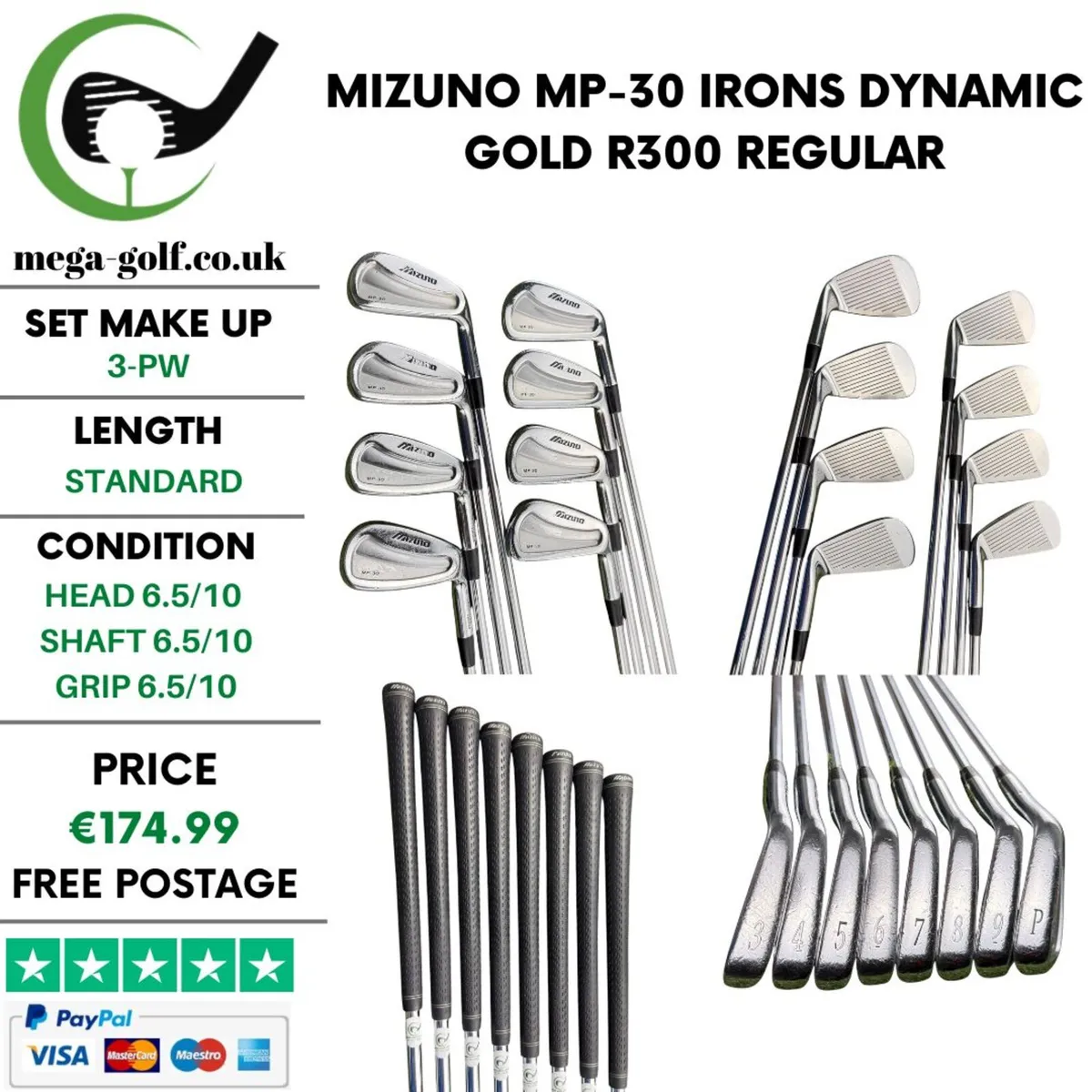 Mizuno MP-30 Irons / 3-Pw / Regular - Image 1